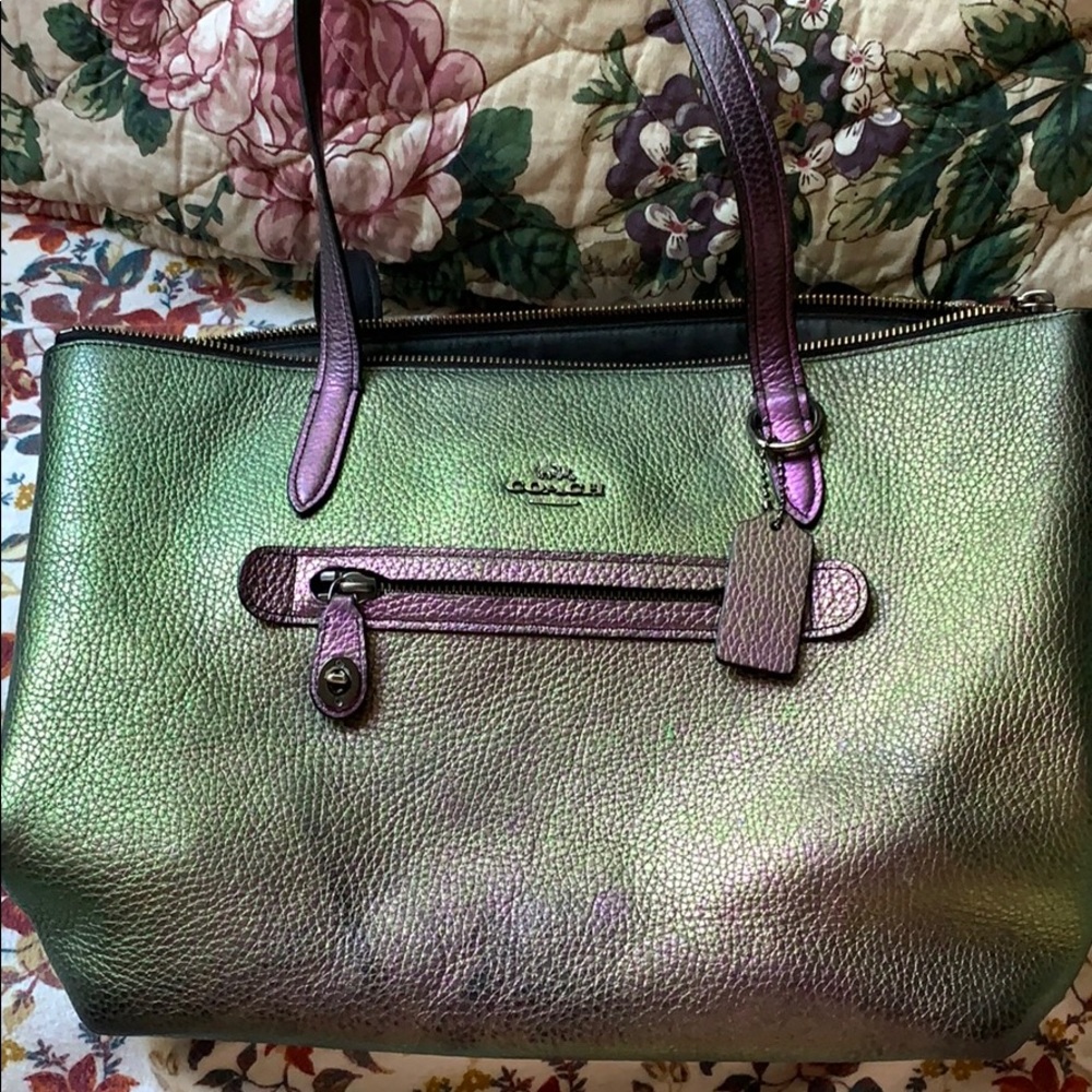 Authentic holographic coach bag